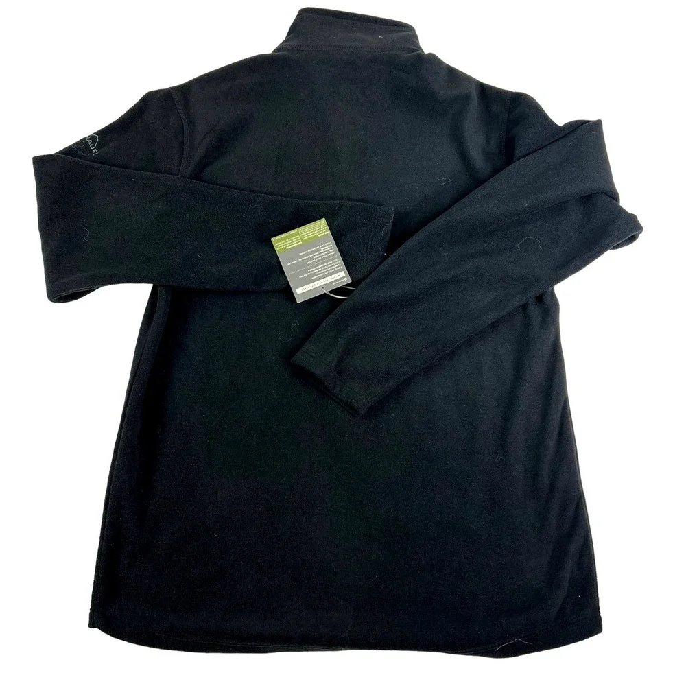 NWT Eddie Bauer Evan Williams Bourbon Half Zip‎ Fleece EB226 Microfleece Black S